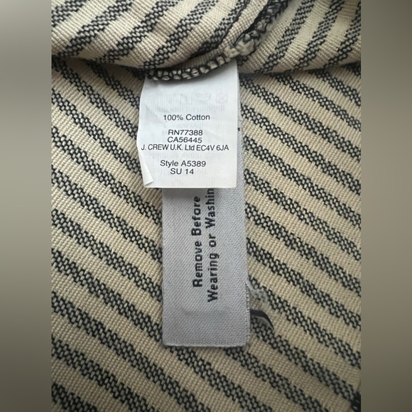 NWOT MADEWELL Cream + Black Engineer Stripe Lace Up Pencil Mini Skirt Size 4 - Picture 7 of 7